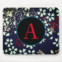 MODÈLE FLORAL ABSTRAIT PERSONNALISÉ INITIAL Mousep