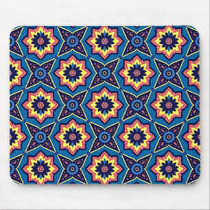 Tapis De Souris Modèle floral géométrique Boho dynamique
