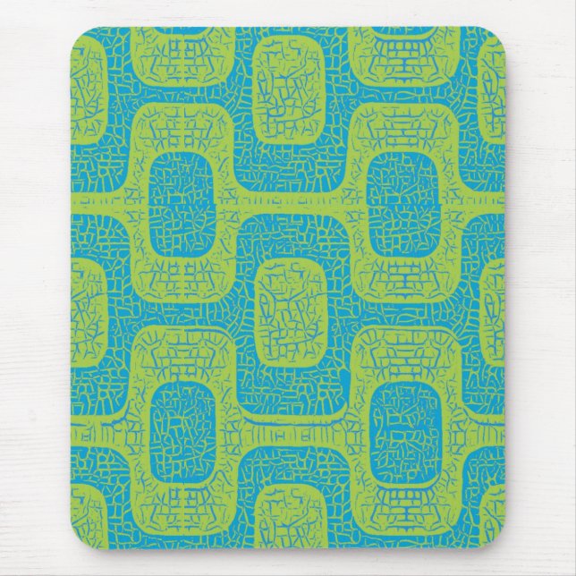 Tapis De Souris Modèle géométrique moderne du milieu du siècle (Devant)