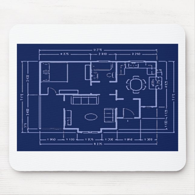 Tapis De Souris modèle - plan de maison (Devant)