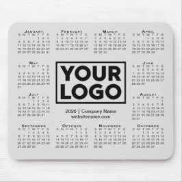 Tapis De Souris Modern 2026 Calendar Business Company Logo Gray