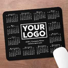Tapis De Souris Modern 2026 Calendar Business Logo Black