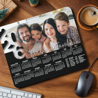 Tapis De Souris Modern Personalized 2026 Desk Calendar Photo Cute 