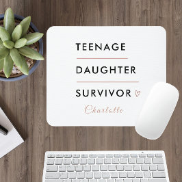 Tapis De Souris Modern Teen Daughter Survivor Personalized