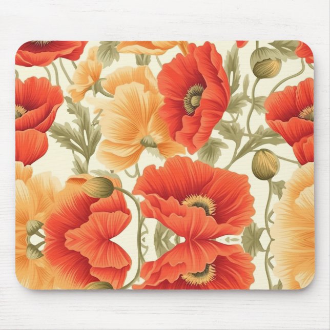 Tapis De Souris Modern Watercolor Flowers (Devant)