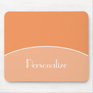 Tapis De Souris Moderne Chic Professional Peach Orange Avec Nom