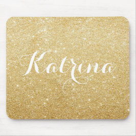 Tapis De Souris Moderne de parties scintillantes d'or de Faux