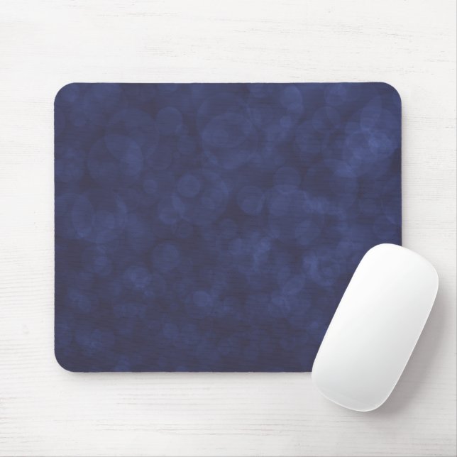 Tapis De Souris Moderne Deep Blue Bokeh Mousepad (Avec souris)