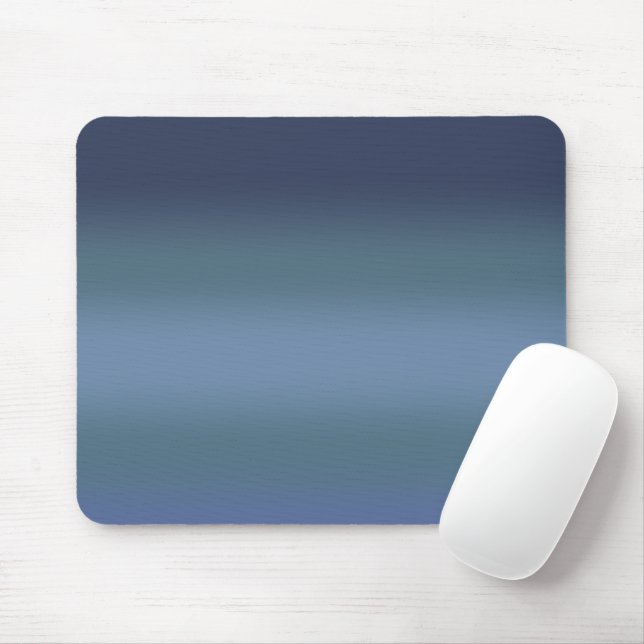 Tapis De Souris Moderne dégradé bleu Galaxie aquarelle (Avec souris)
