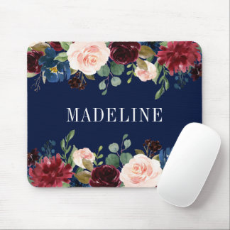 Tapis De Souris Moderne Elégant aquarelle Floral à la mode