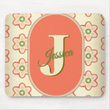 Moderne et personnalisable Monogramme Mousepad