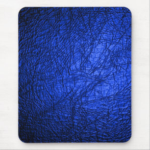 Tapis De Souris Moderne Faux Blue Leather Texture