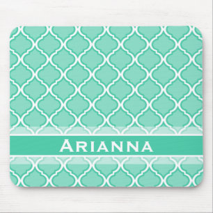 Tapis De Souris Moderne Mint Green Trellis marocain