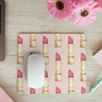 Moderne Pastel rose & rouge Motif à lèvres