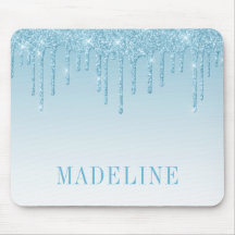 Moderne Tendance Luxueuse Paillettes Bleu Clair