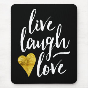 Tapis De Souris Moderne vivent l'amour Mousepad de rire