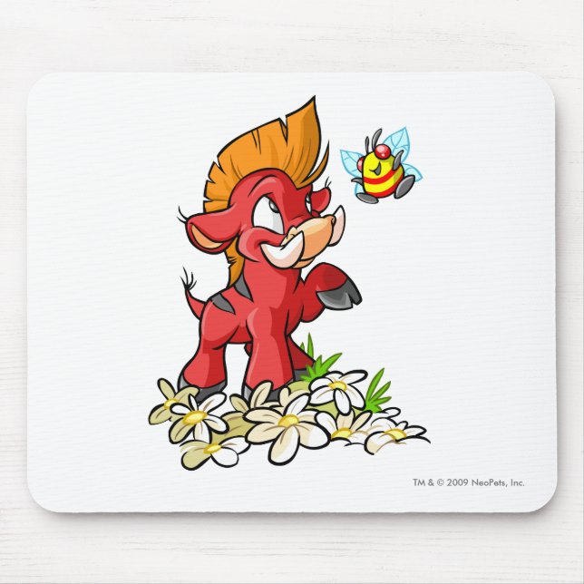 Tapis De Souris Moehog rouge et bourdonnement (Devant)
