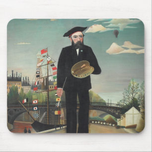 Tapis De Souris Moi-même, Portrait-Paysage, 1890, Henri Rousseau