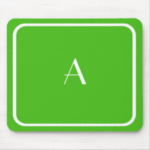 Tapis De Souris Moins cher Kelly Green Mousepad avec Monogramme bl