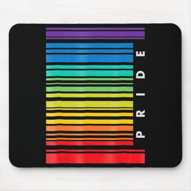 Tapis De Souris Mois de sensibilisation LGBT Code barre Pride Pans (Devant)