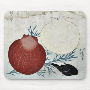 Tapis De Souris Mollusques et crustacés par Totoya, Hokkei Ukiyoe