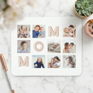Tapis De Souris MoM Pink Letters Neuf Collage de la grille de phot