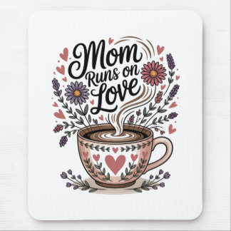 Tapis De Souris Mom Runs On Love