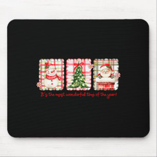 Tapis De Souris Moment Merveilleux De L'année Joyeux Noël Père Noë