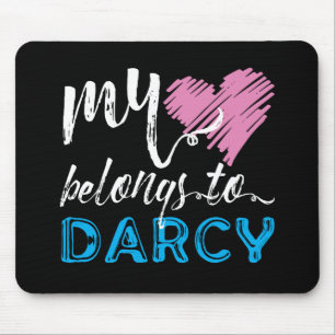 Tapis De Souris Mon [coeur] appartient à Darcy - Jane Austen
