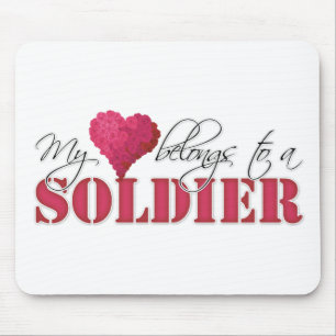 Tapis De Souris Mon coeur appartient à un soldat