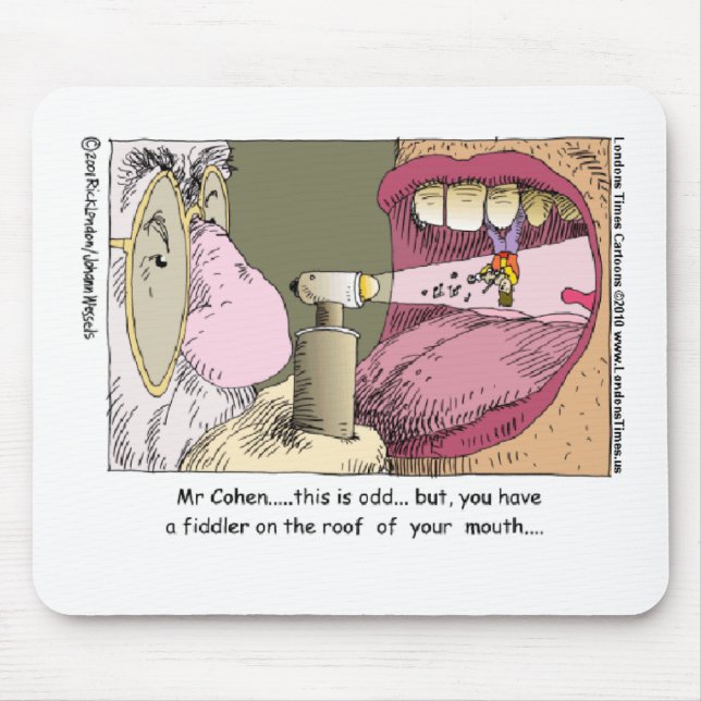 Tapis De Souris Mon Dentiste Juif Drôle Dons Mugs Tee - shirts et  (Devant)