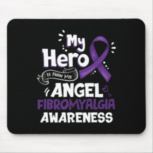 Tapis De Souris Mon Héros Est Maintenant Mon Angel Fibromyalgie Se
