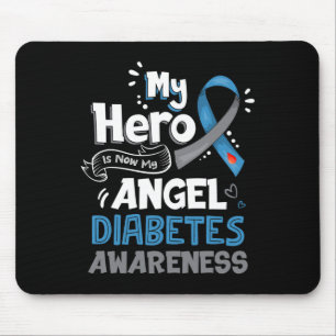 Tapis De Souris Mon Héros Est Maintenant Mon Angel T1D Sensibilisa