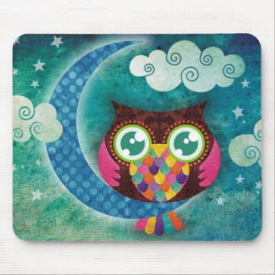 Tapis De Souris Mon hibou en croissant