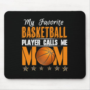 Tapis De Souris Mon Joueur Bysketbyll Favori M'Appelle Maman 1