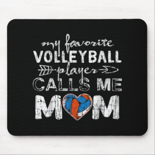 Tapis De Souris Mon Joueur de volley-ball préféré m'appelle Maman 