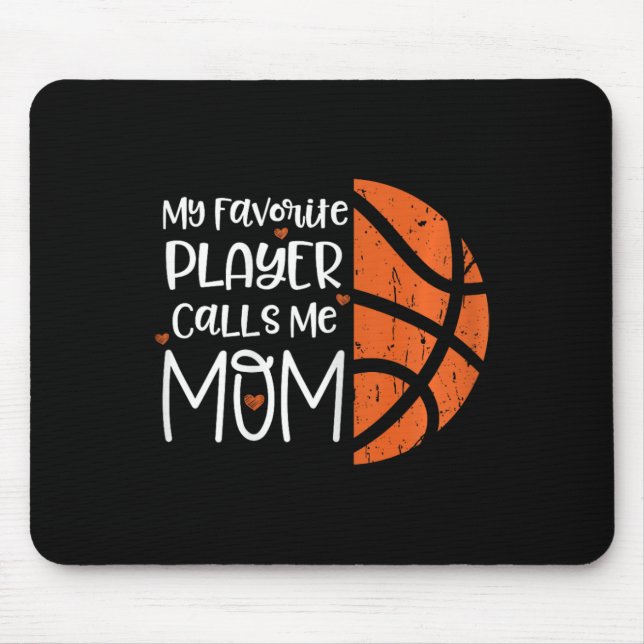 Tapis De Souris Mon Joueur Favori M'Appelle Maman Bysketbyll Cadea (Devant)