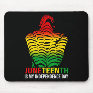 Tapis De Souris Mon Jour de l'Indépendance Afro-Américain Africain