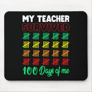 Tapis De Souris Mon Professeur A Survécu 100 Jours De Moi Enfants 