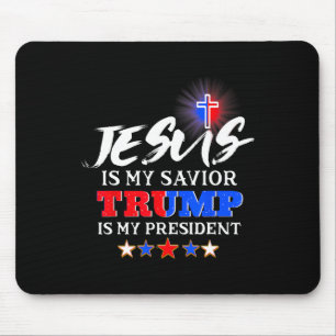 Tapis De Souris Mon Sauveur Trump Est Mon Président Christian