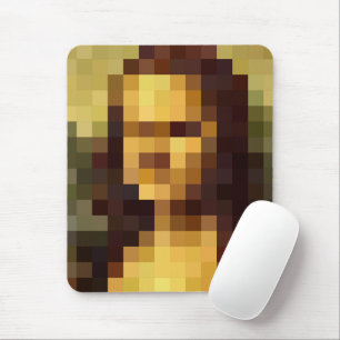 Tapis De Souris Mona Lisa pixel art Leonardo da Vinci, La Gioconda