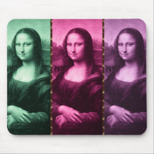 Tapis De Souris Mona Lisa Poster de animal rose rose violet