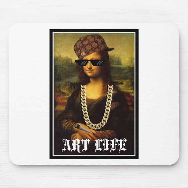 Tapis De Souris Mona Lisa Thug Life Art Life (Devant)
