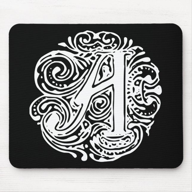 Tapis De Souris Monarchia White Letter "A" (Devant)
