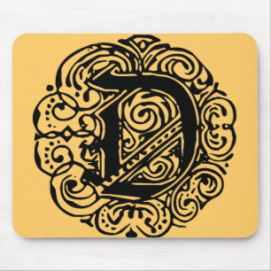 Tapis De Souris Monarchie Noir "D"