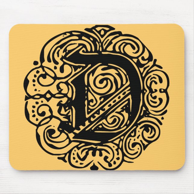 Tapis De Souris Monarchie Noir "D" (Devant)