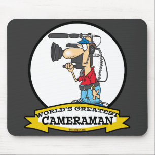 TAPIS DE SOURIS MONDE LE PLUS GRAND CARTOON CAMERAMAN HOMMES