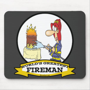 TAPIS DE SOURIS MONDE LE PLUS GRAND FIREMAN MEN CARTOON
