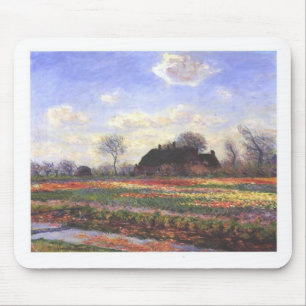 Tapis De Souris Monet-Tulpenfelder dans Sassenheim-1886