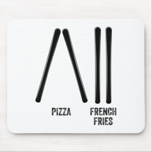 Tapis De Souris Moniteur de ski pizza &amp; frites comment faire